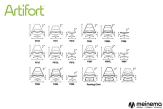 Artifort stoelmodellen F510, F511, P510, F586, F586L, P586, F512, F512L, P512, F587, F587L, P587, F585, F584, P585 en Rocking