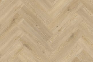 Herringbone houten vloer in licht beige houtnerf patroon met natuurlijke schakeringen.