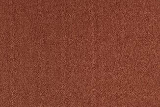 Terracotta kleurige tapijttegel met fijne textuur en uniform weefpatroon.