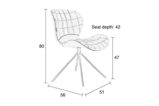 Draaibare bureaustoel met grijze gestoffeerde zitting, hoger rugleuning en stervormig onderstel. Afmetingen: hoogte 80cm, zit