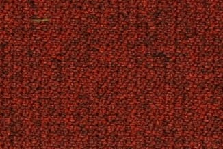 Textielmonster in rood-bruine melange kleur met gestructureerde weefseltextuur.