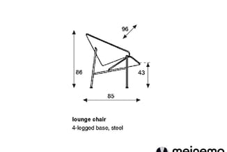 Lounge chair met grijze stoffen bekleding, stalen 4-potige basis. Afmetingen: 85cm breed, 86cm hoog, zitdiepte 43cm. Technisc