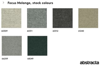 Focus Melange, zes stoffalen in verschillende kleuren: lichtgrijs (60309), grijs (60311), donkergrijs (60312), zandkleur (612