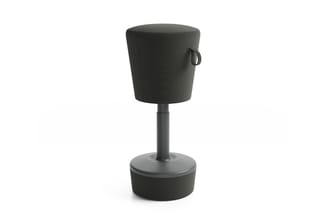 Profim Mickey balanskruk in zwart, ergonomisch zitmeubel voor actief zitten in moderne kantoorinrichting.