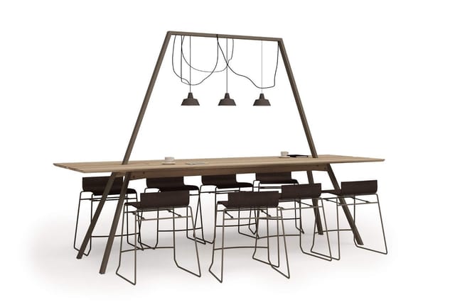 Lande Dock rechthoekige vergadertafel