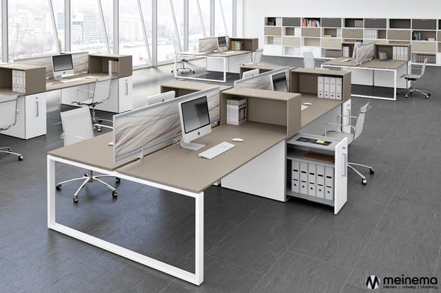 Bralco Loopy duo bureau voor tegenoverliggende werkplekken